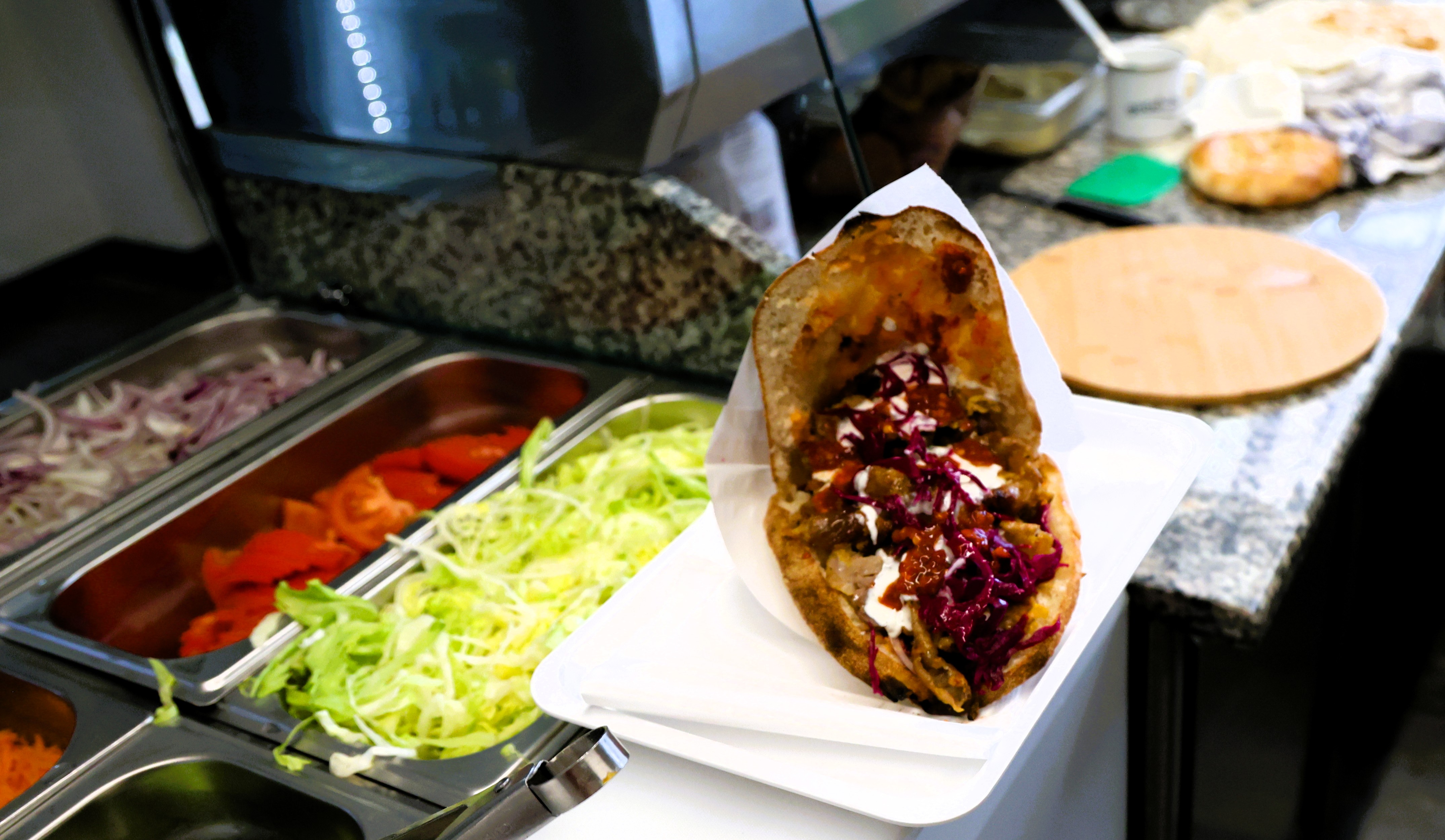 Frischer Döner Kebab bei Yummy Meilen